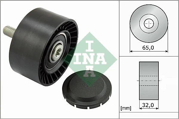 Deflection/Guide Pulley, V-ribbed belt